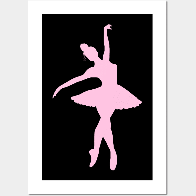 Pink Ballerina Silhouette Wall Art by Art by Deborah Camp